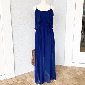 Xhilaration Navy blue long flowing sundress